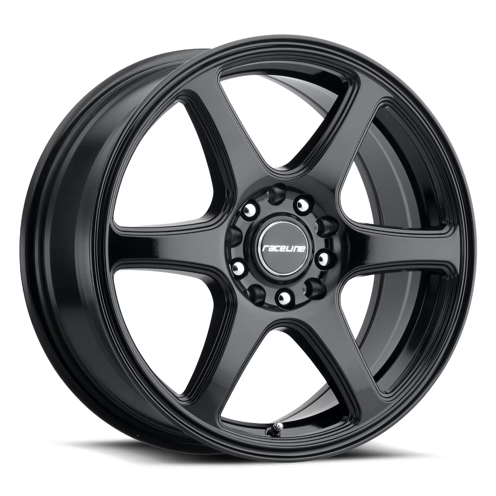 Raceline 146B-MATRIX 16" Cast Aluminum Wheel, MATRIX GLOSS BLACK 16X7 5X112/5X120 +40mm