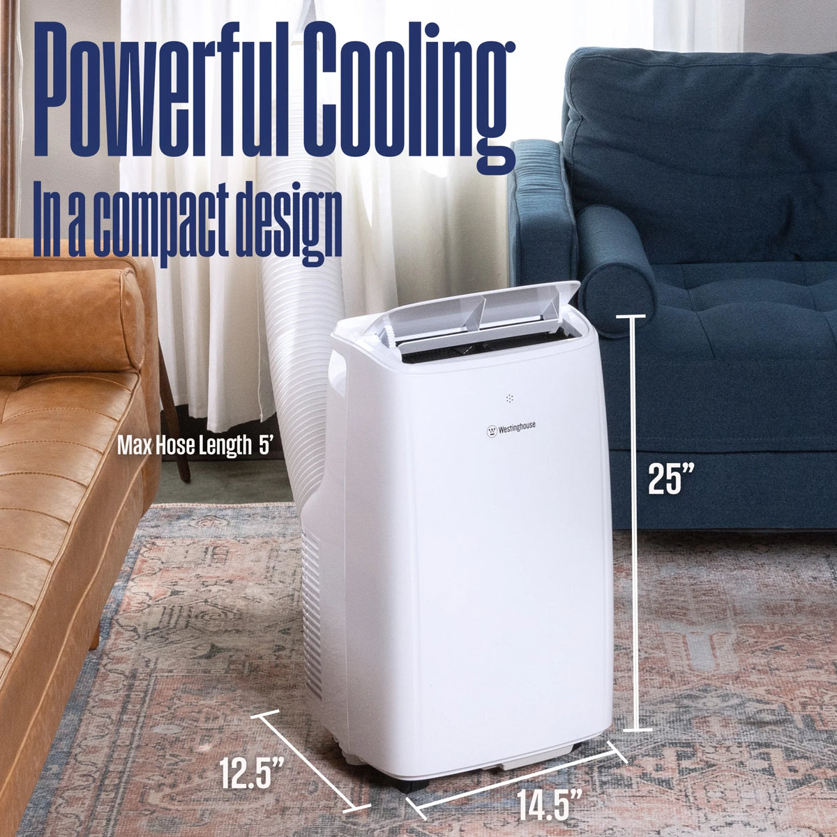 Westinghouse 10,000 BTU Portable Air Conditioner & Dehumidifier with Smart App, for Rooms Up to 450 sq ft