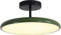 KCO Lighting Vintage Green Ceiling Light Contemporary Black Metal Flush Mount Mid Century Modern Entryway Semi Flush Mount LED Hallway Light Fixture
