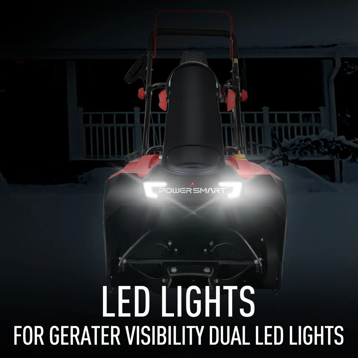 PowerSmart 21 inch Single Stage Gas Snow Blower with LED Light PSS1210LED