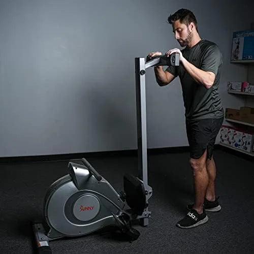 Sunny Health & Fitness 53.4" Extended Slide Rail Magnetic Rowing Machine Rower with Free SunnyFit App Membership - SF-RW5515