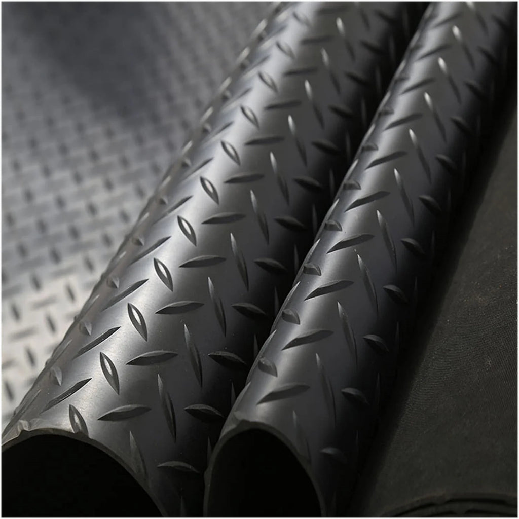 Heavy Duty Garage Flooring Mat Roll 2.5MM Thick Anti-Slip Trailer Floor Covering Raised Mat