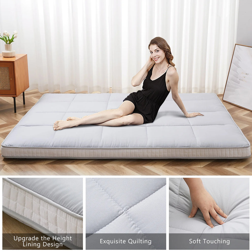 Slsy Futon Mattress 4" Soft and Supportive Twin Mattress Pad with Storage Bag