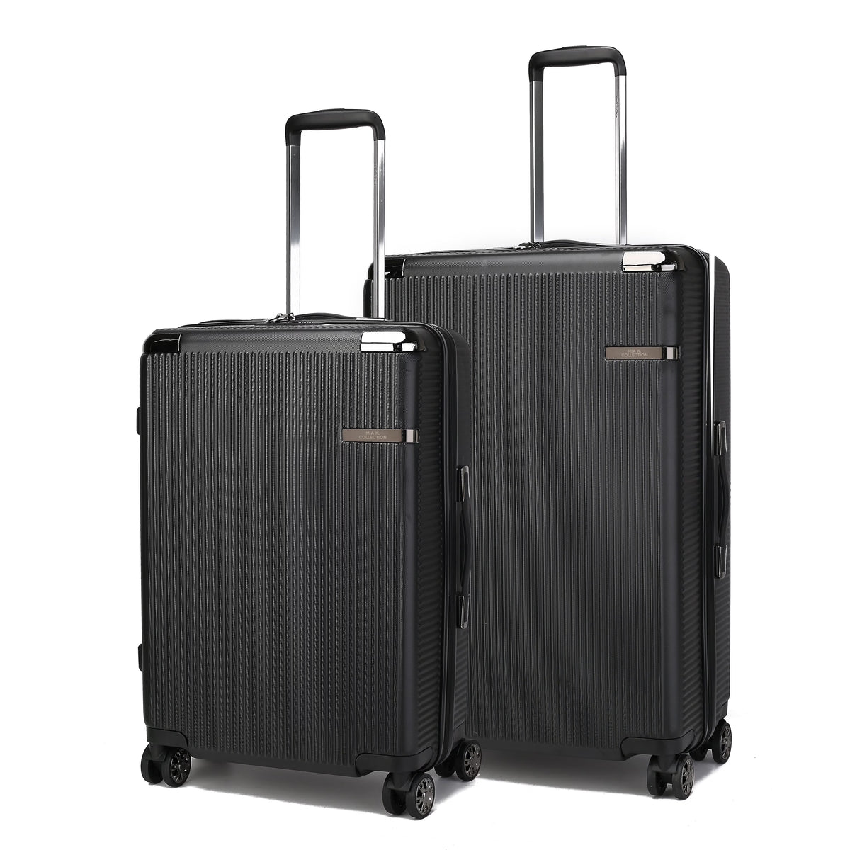 MKF Collection Felicity Extra Large & Large Hardside Luggage 2 pcs, Luxurious Travel Suitcase by Mia K - Rose Gold