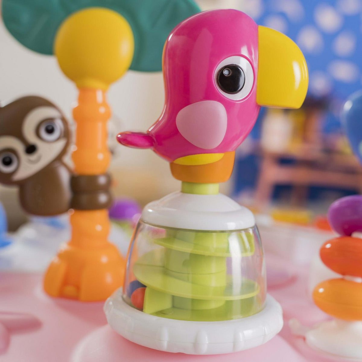 Bright Starts Around We Go 2-in-1 Walk-Around Baby Activity Center &amp; Table. Tropic Coral. Age 6 Months+