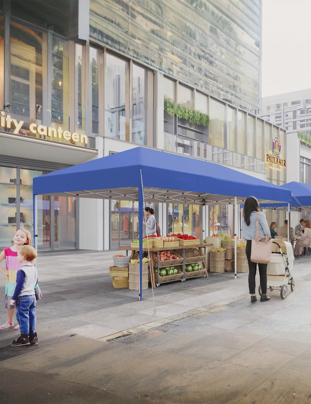 10x10FT/10x20FT Canopy Tent Pop Up Canopy, Commercial Instant Setup Canopy with 210D Fabric, Heavy Duty Commercial Instant Craft Fair Tent for Farmer Market, Vendor, Party, Event