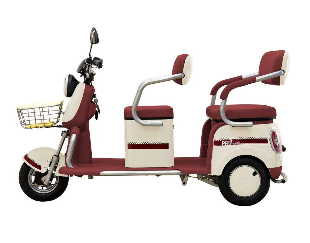 Massimo MGC E-Trike 3-Wheel Electric Cart – 17 MPH, 2-Seater Adult Scooter – Blue