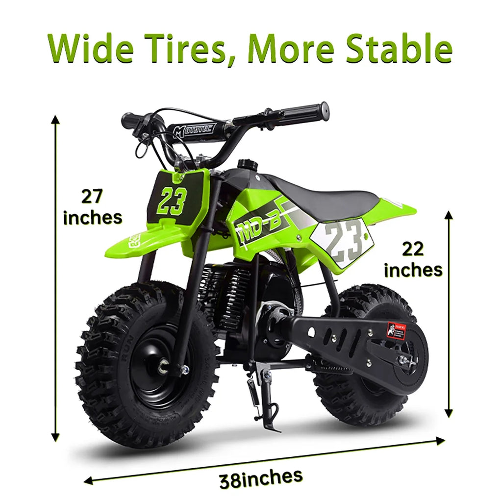 TOXOZERS Dirt Bike for Kids,Gas-Powered Mini Pit Bike with 13 Inch Knobby Tires,25 MPH,Rear Disc Brake,Supports up to 175 lbs,Begin-ner Off Road Motorcycle for Boys Girls,Blue