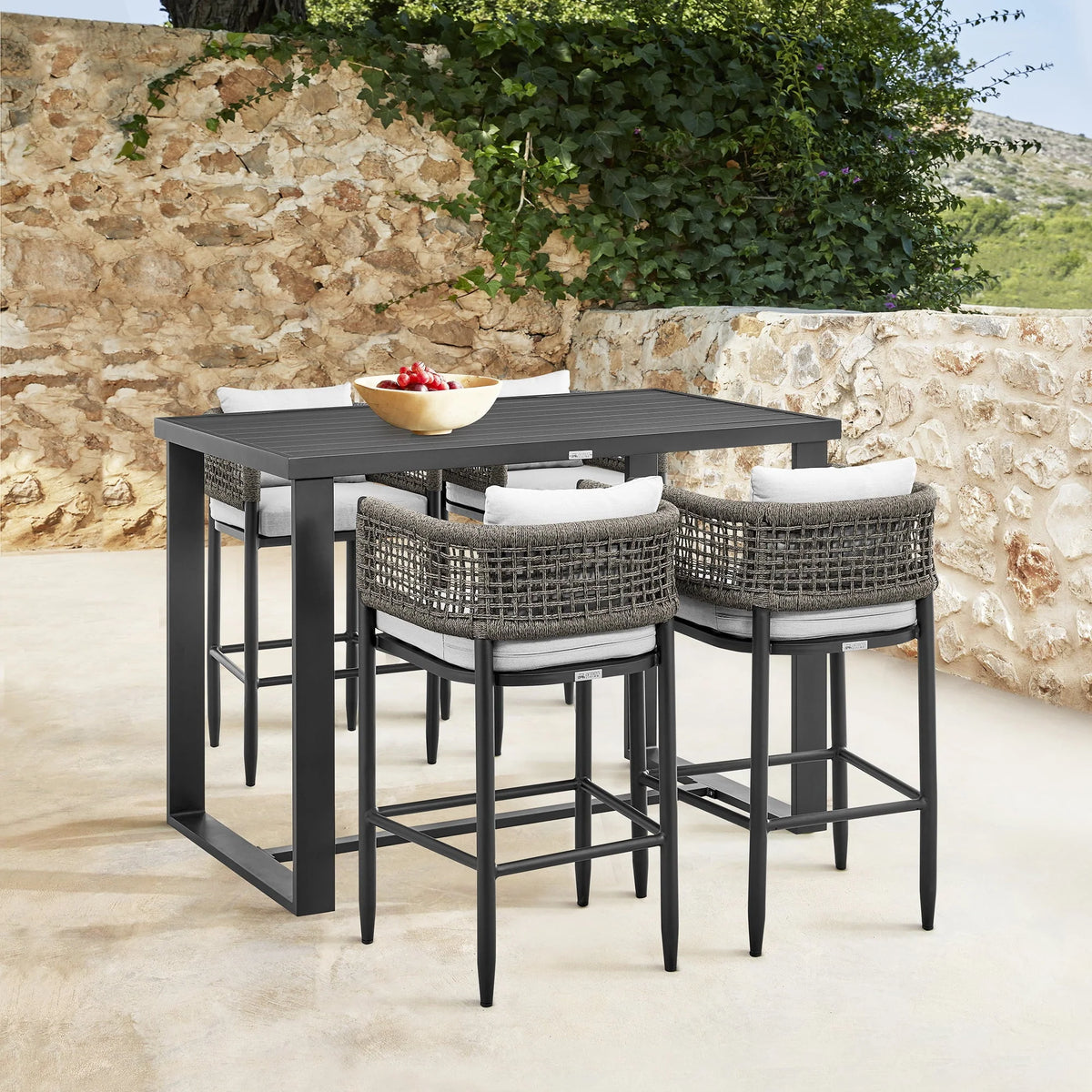 Armen Living Felicia 26 in. Outdoor Counter Stool