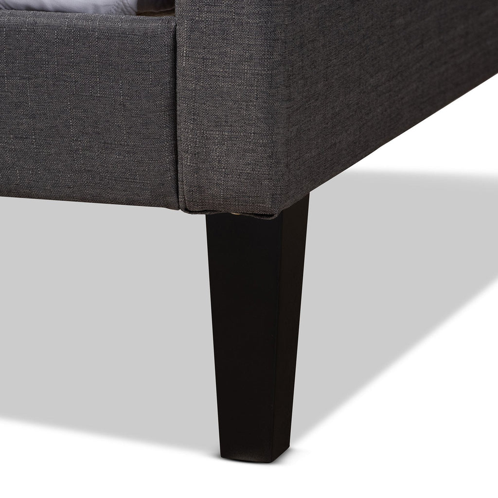 Baxton Studio Packer Modern and Contemporary Grey Fabric Upholstered Twin Size Sofa Daybed