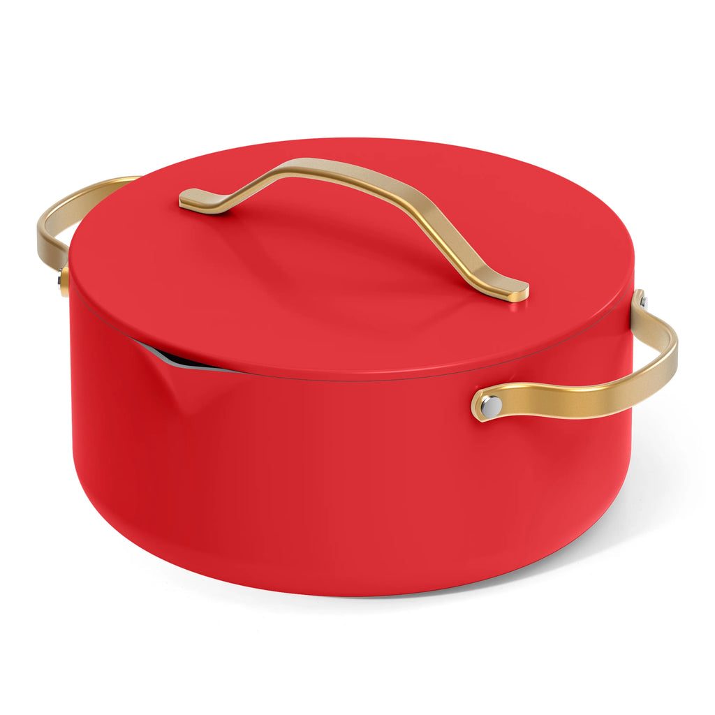 Beautiful 12pc Ceramic Non-Stick Cookware Set with Strainer Lids, White Icing by Drew Barrymore