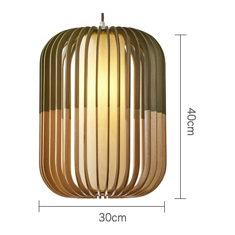 Arturesthome Wood Pendant Lights, Wicker Drum Chandelier Boho Pendant Light Basket Lighting Fixture, Large Natural Woven Hanging Lamp for Kitchen Island Dining Room Entryway