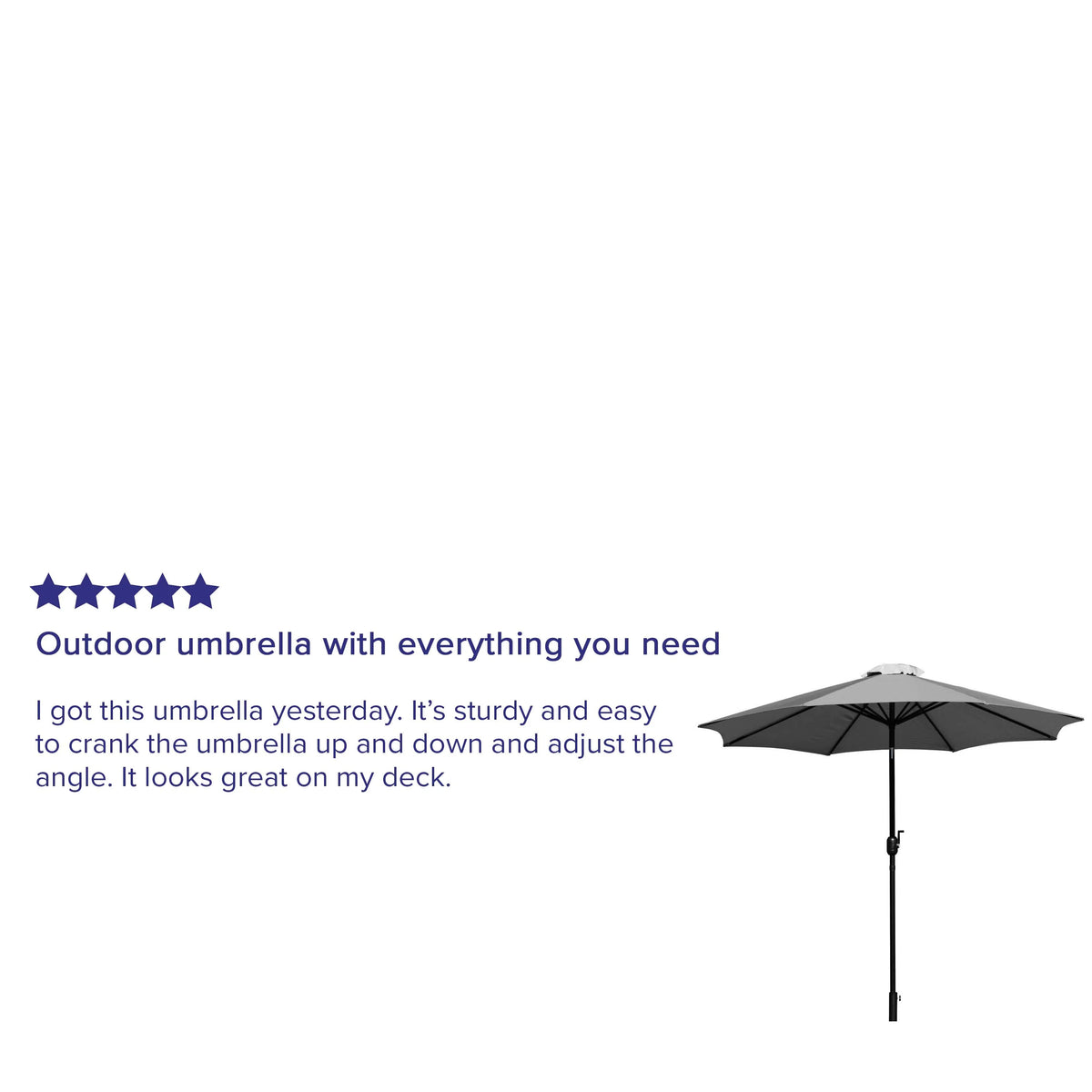 Merrick Lane Patio Umbrella with Base - 9' Tan Polyester Patio Umbrella - 30+ UV Protection - Waterproof Black Cement Base with 1.5" Diameter Aluminum Pole