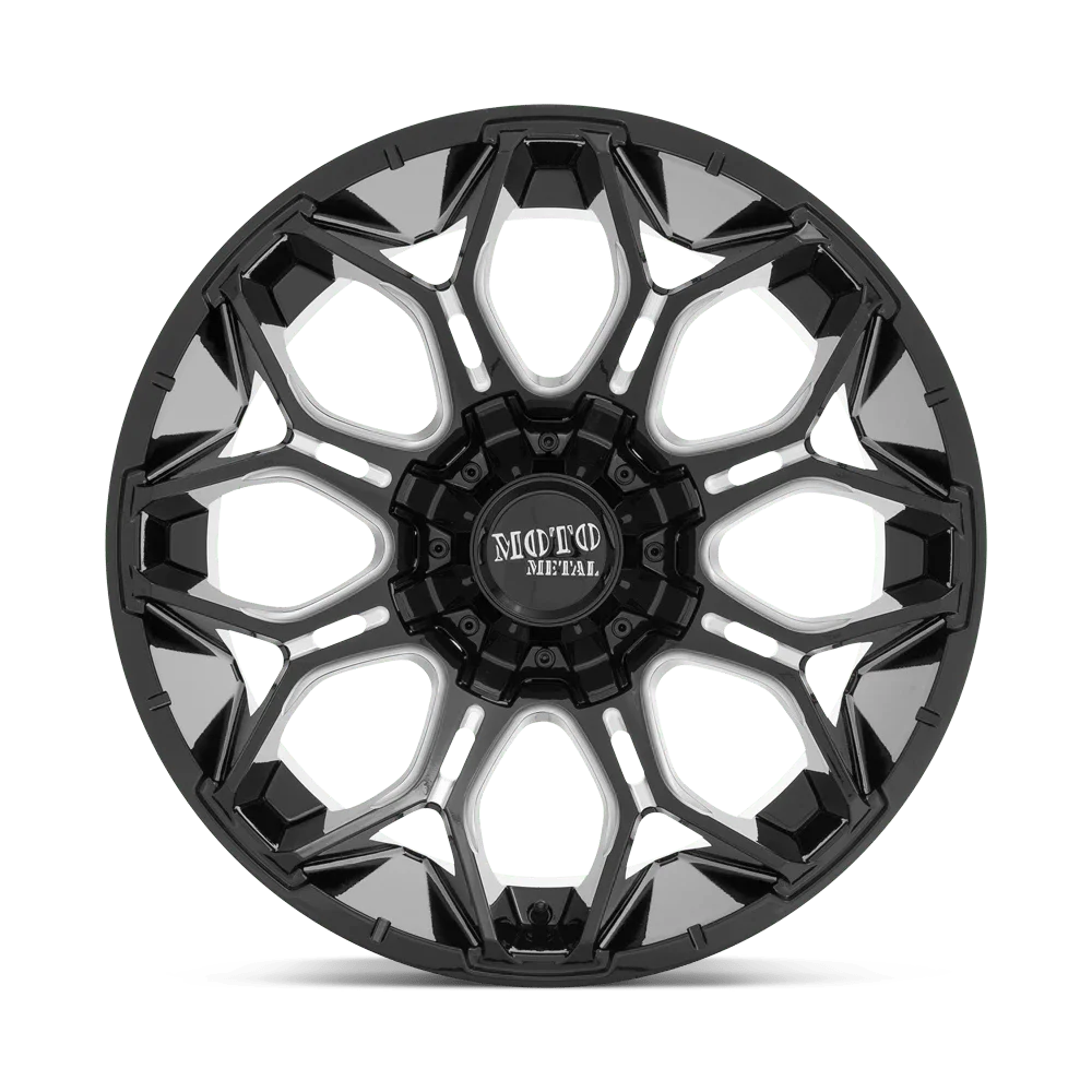 Moto Metal Mo808 Sniper 20X9 6X135/6X139.7 0Et 125.1Cb Gloss Black Milled Wheel