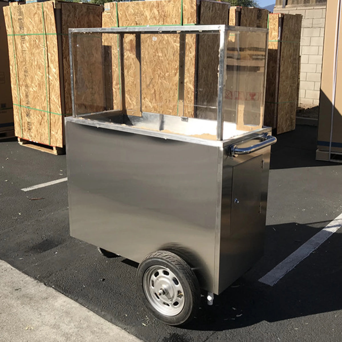 44'' Commercial Street Vendor Carro De Fruta Fruit Cart Concession Stand Street Fruit Cart