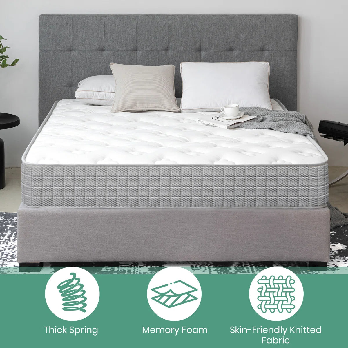 Mattresses 18CM Memory Foam Mattress Sprung