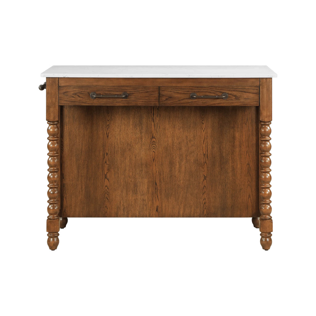 Pioneer Woman Harper Kitchen Island with Drawers, Homestead Brown