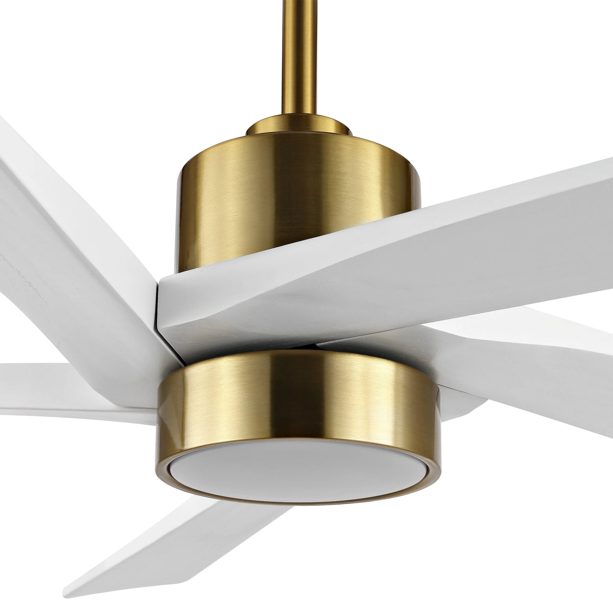 WINGBO 64 Inch DC Ceiling Fan with Lights and Remote Control, 5 Reversible Carved Wood Blades - N/A Matte Black/Walnut