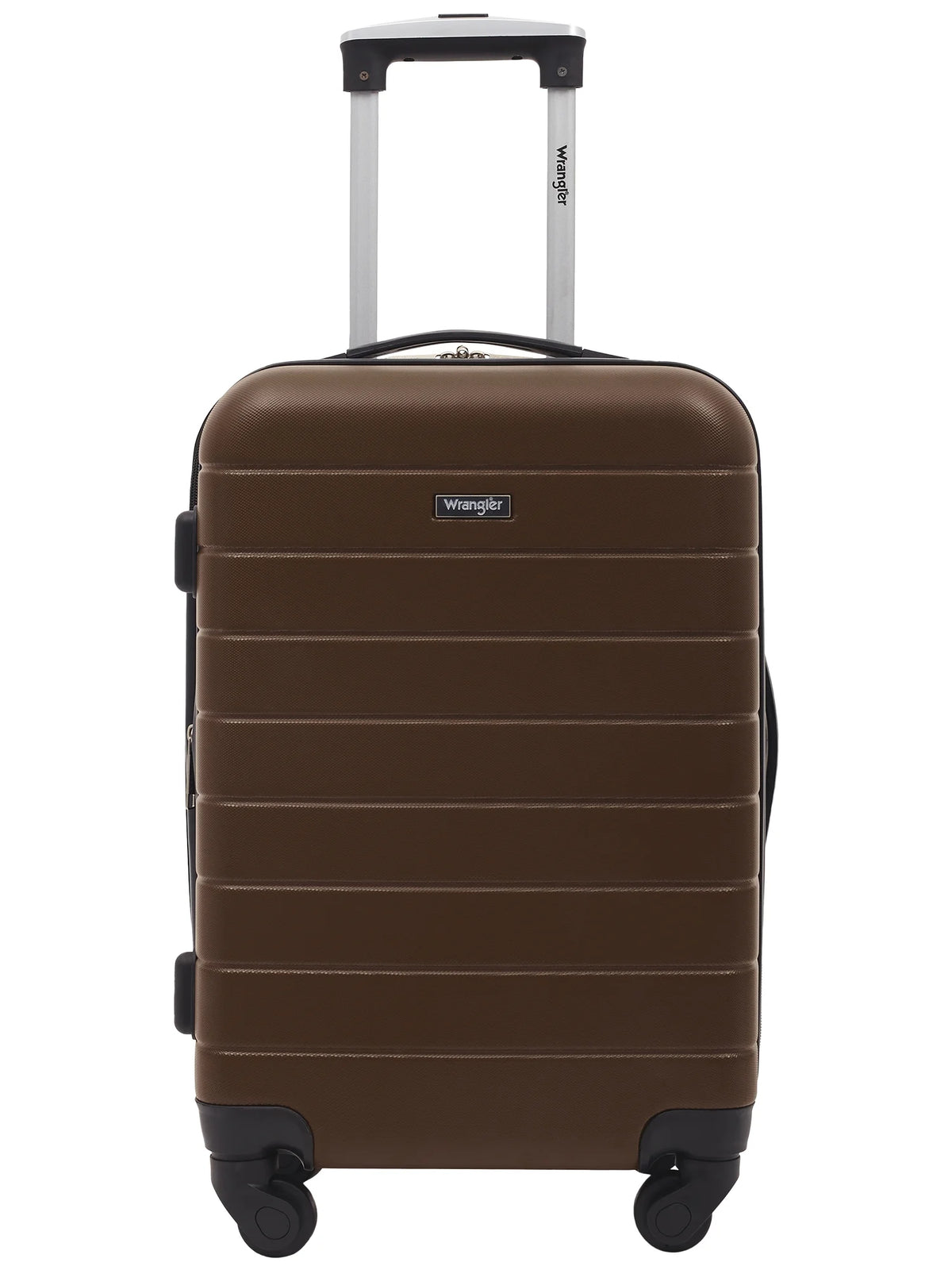Wrangler 3 Piece Luggage Set with Cup Holder and USB Port, Olive Green