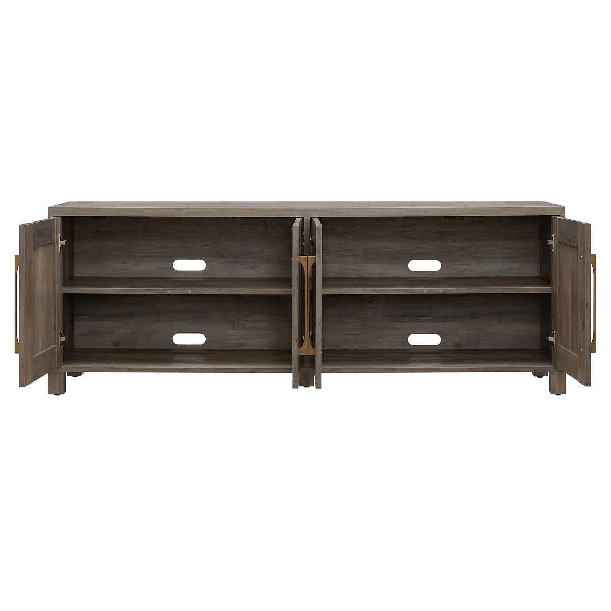 Evelyn&Zoe Chabot Rectangular TV Stand for TV's up to 75", Alder Brown