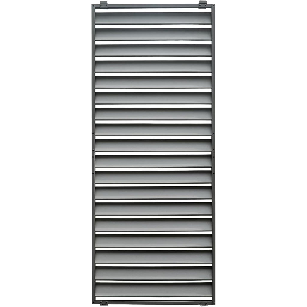 TOTAL Outdoor Waterproof Aluminum Privacy Screen for Louvered Pergolas, UV Resistant, Wind Blocking, Gray (Pergola Not Included)