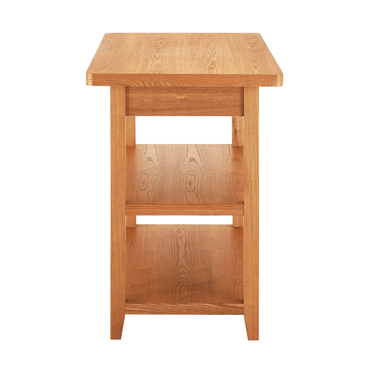 Better Homes & Gardens Reading Wood Kitchen Island with 2 Shelves and Drawers, Walnut Color