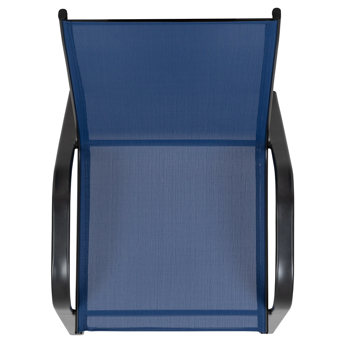Emma + Oliver 4 Pack Gray Outdoor Stack Chair with Flex Comfort Material - Patio Stack Chair