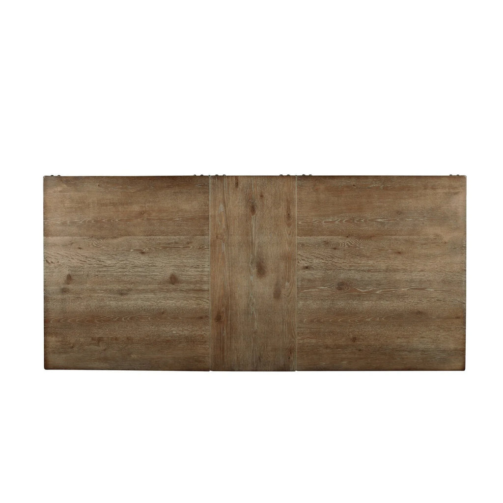 Tyler 88 Inch Classic Rectangular Dining Table Rubberwood Charcoal Gray