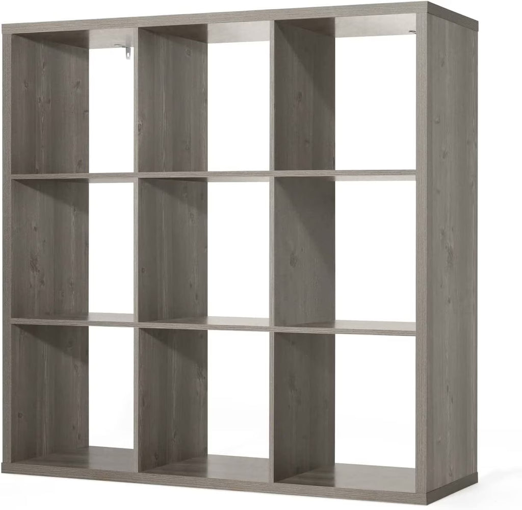 CAPHAUS Sturdy Room 13-Inch Cube Storage Organizer Shelf, with Extra Thick Exterior Edge, Open Storage Shelf Divider, Bookcase, 8-Cube, White