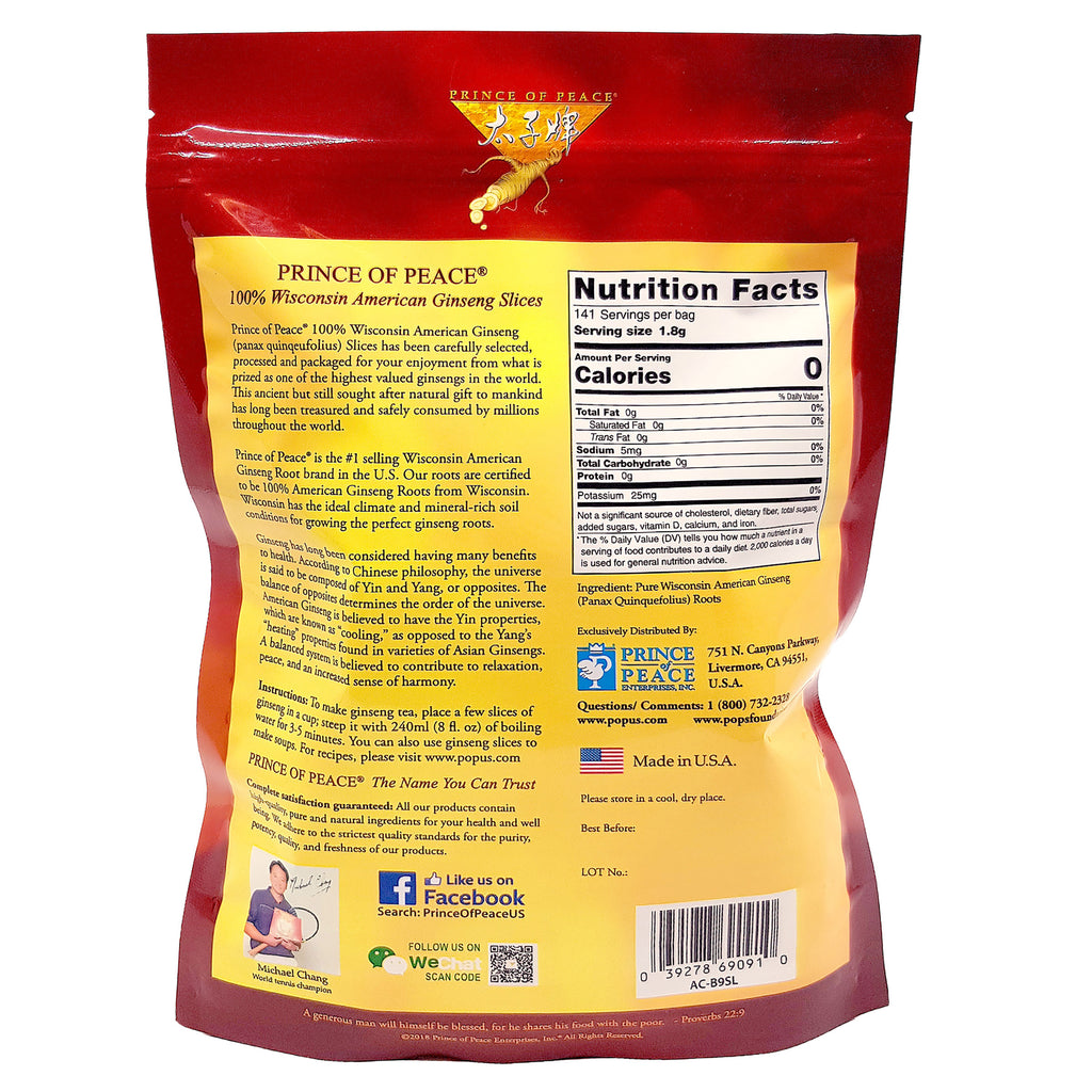 Prince of Peace Ginseng Root Slices, 9 oz.