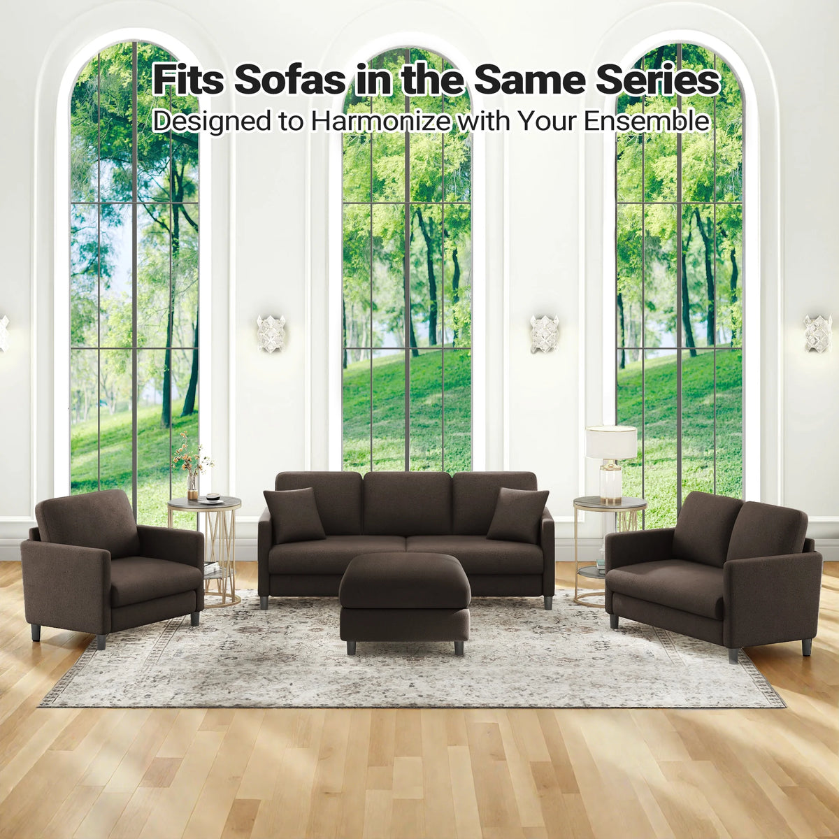 Domusensus Sofas for Living Room, 82" Loveseat Sofa, Couches for Living Room Included 2 Pillows, Teddy Fleece Love Seat Couches, Small Couch, Blue