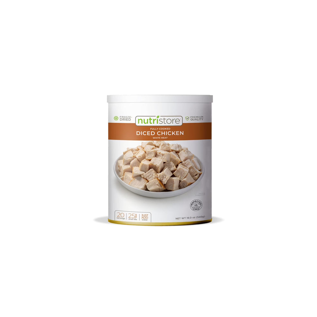 Nutristore Freeze Dried Chicken, Emergency Survival Bulk Food Storage (Pack of 10)