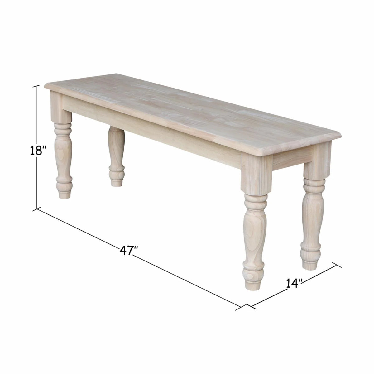 International Concepts Farmhouse Dining Bench