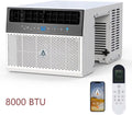 8000Btus Window Air Conditioner Over the Sill AC Up to 370 Sq.Ft With Remote & App