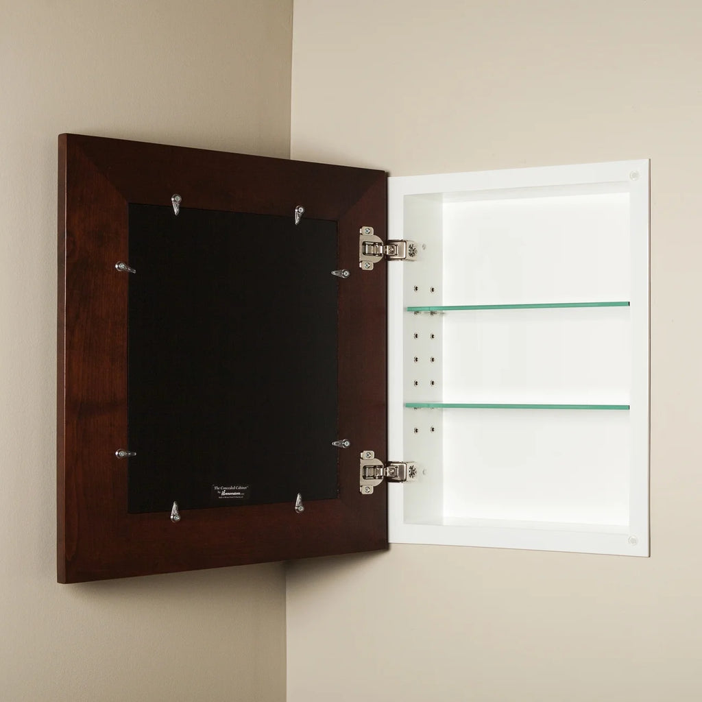 14x18 Contemporary White Mirrored Medicine Cabinet by Fox Hollow Furnishings