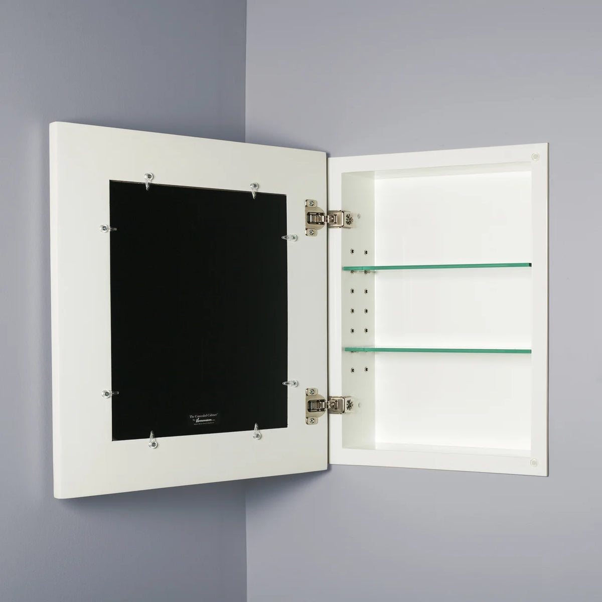 14x18 Contemporary White Mirrored Medicine Cabinet by Fox Hollow Furnishings