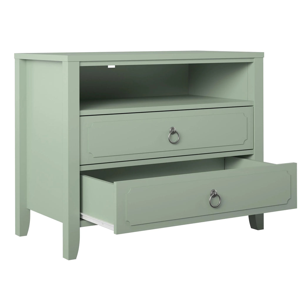 Her Majesty 2 Drawer Nightstand, Mustard Yellow