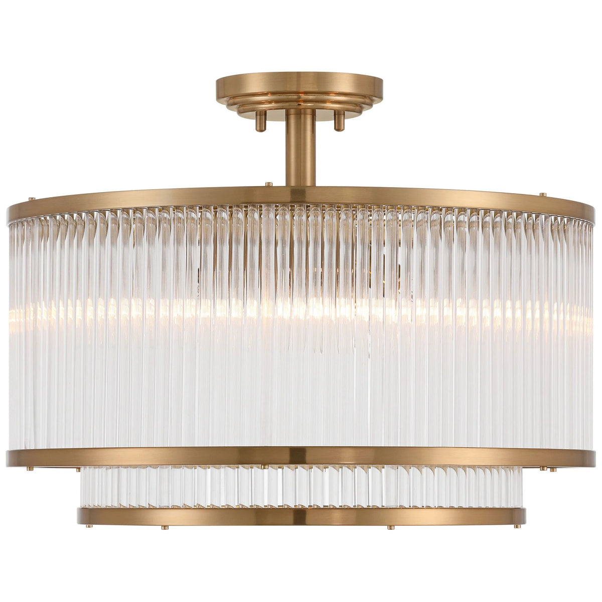 Possini Euro Design Warren 16 1/4" Modern Semi Flush-Mount Ceiling Light Fixture Kitchen Foyer Drum 5-Light Bronze Finish Crystal