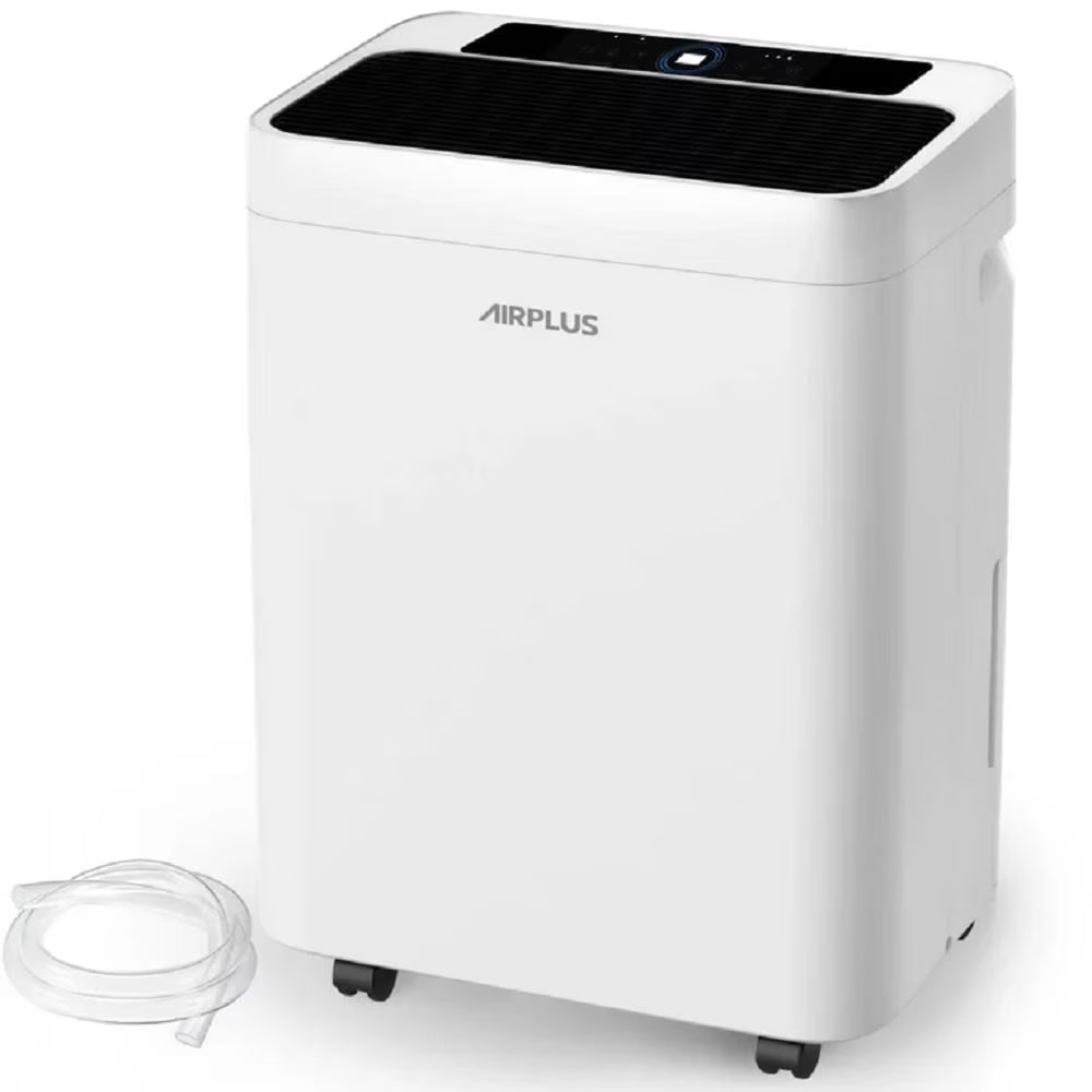 AIRPLUS Dehumidifier 18.73 Pint Dehumidifier with Drain Hose, Dehumidifiers for Basements, AP2008, White