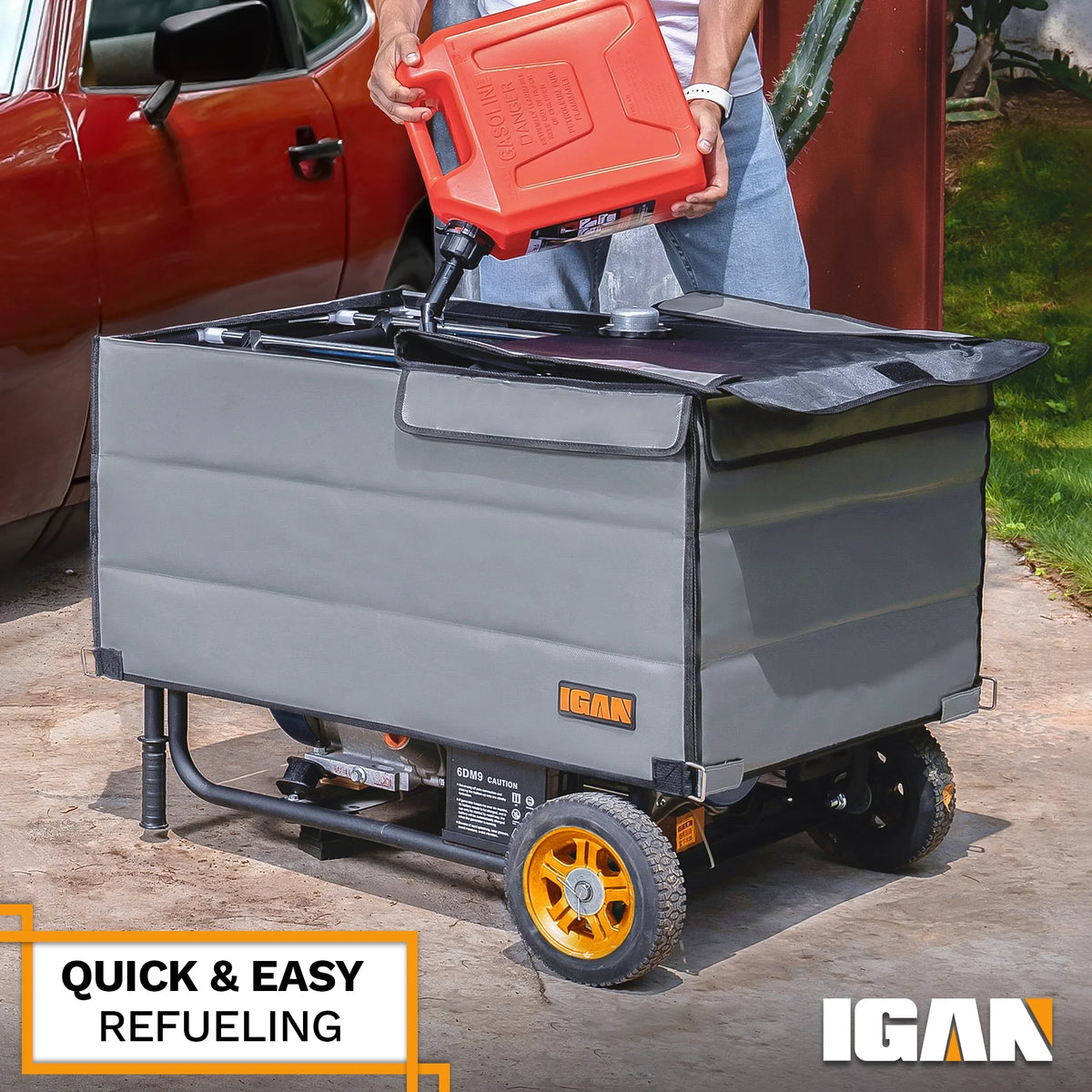 IGAN Generator Tent Waterproof Portable Cover for 3500�C12000 Watt 9,2 lb. Black