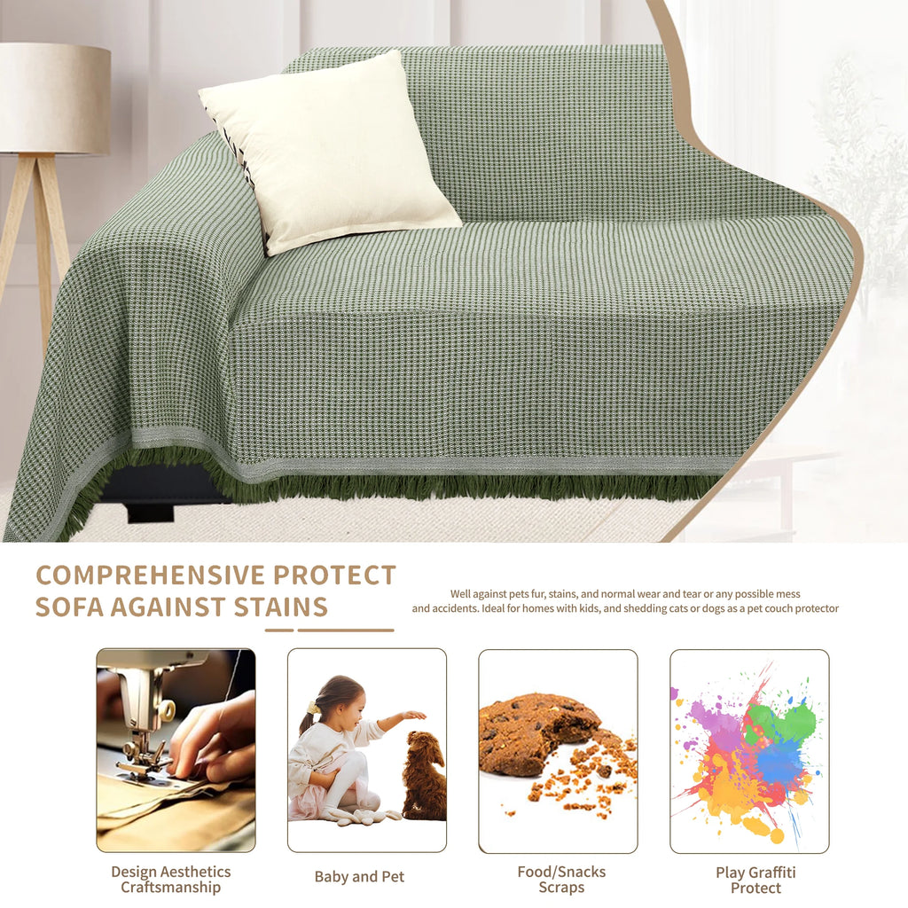 HDCAXKJ Washable L Shape Sofa Covers Reversible Sectional Couch Covers Corner Sofa Slipcovers Blankets Sofa Cover for Living Room Home Decor,91"x252",Gray