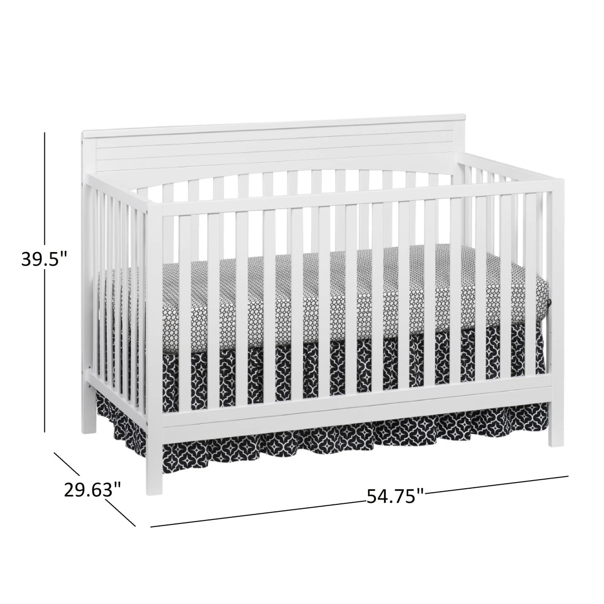 Oxford Baby Harper 4-in-1 Convertible Crib, Dove Gray, GREENGUARD Gold Certified, Wooden Crib