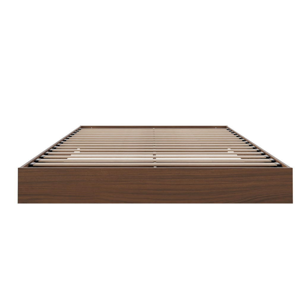Nexera Full Size Platform Wood Bed Frame, Walnut