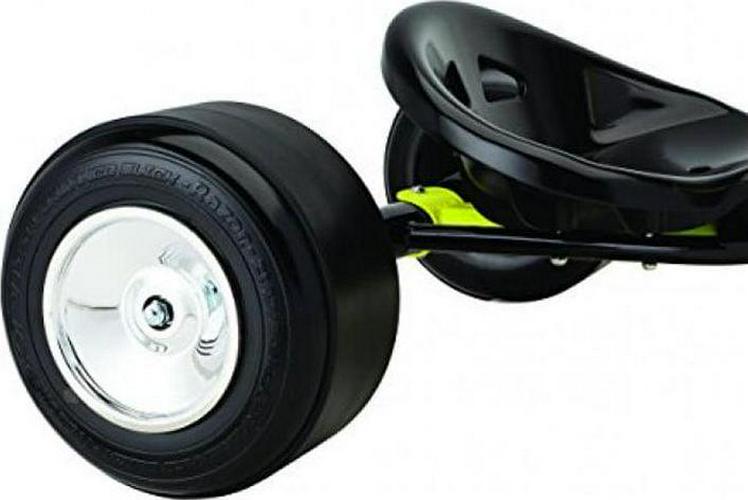 Razor DXT Drift Trike - Black/Yellow Steel Frame. 3-Wheeled Ride on Tricycle for Teens and Adults