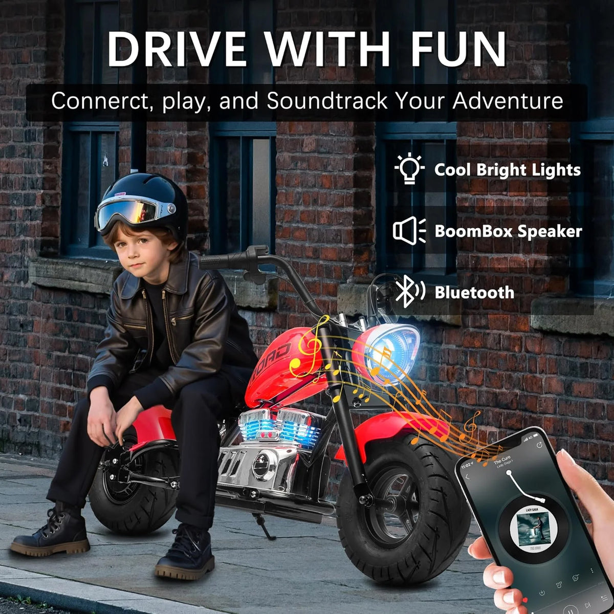 DEYGIA 24V 250W Kids Electric Dirt Bike, 12.5 MPH & 10-Mile Range, 176lb Capacity, Dual Suspension + Disc Brake, Twist Throttle - Electric Motorbike for Ages 8-14
