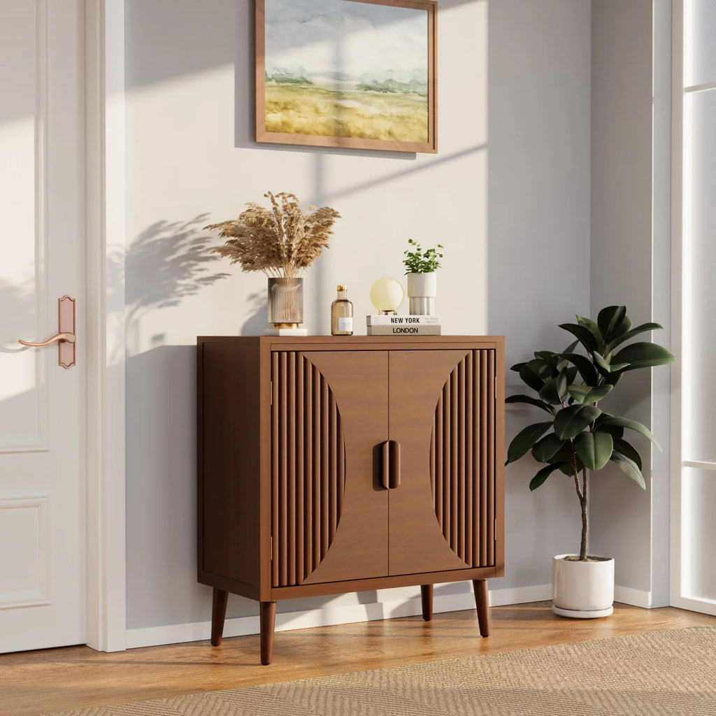 COSIEST Vintage Sideboard Cabinet, Farmhouse Buffet with Adjustable Shelf for Kitchen, Dining Room, Living Room