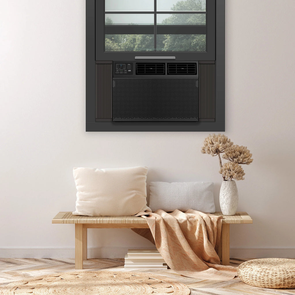 TCL 10,000 BTU Smart Window Air Conditioner, Fan & Dehumidifier, 450 Sq. Ft., Remote Control, Works with Alexa/Google Assistant, Black, W10W92-B4
