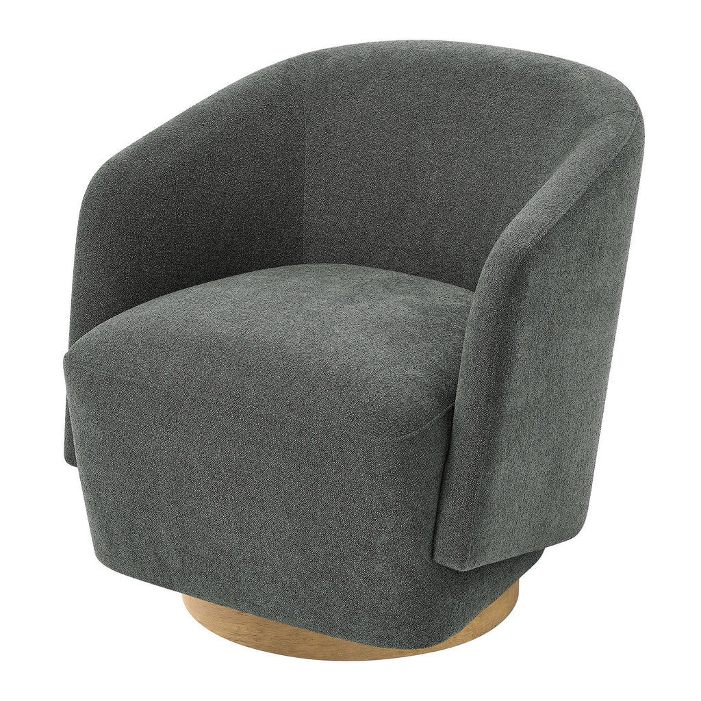 Henredon Murphy Swivel Boucle Chair, Gray