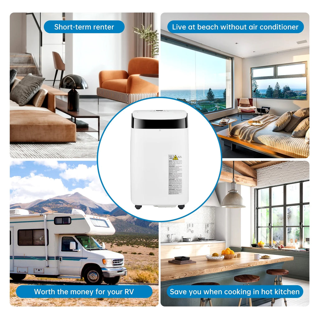 EastVita 10000 BTU Air Conditioner Portable for Room, 3-in-1 AC Unit, Dehumidifier and Fan, Air Conditioners with Remote Control & Window Kit, Sleep Mode, LED Display, Cooling Room up to 450 Sq.ft