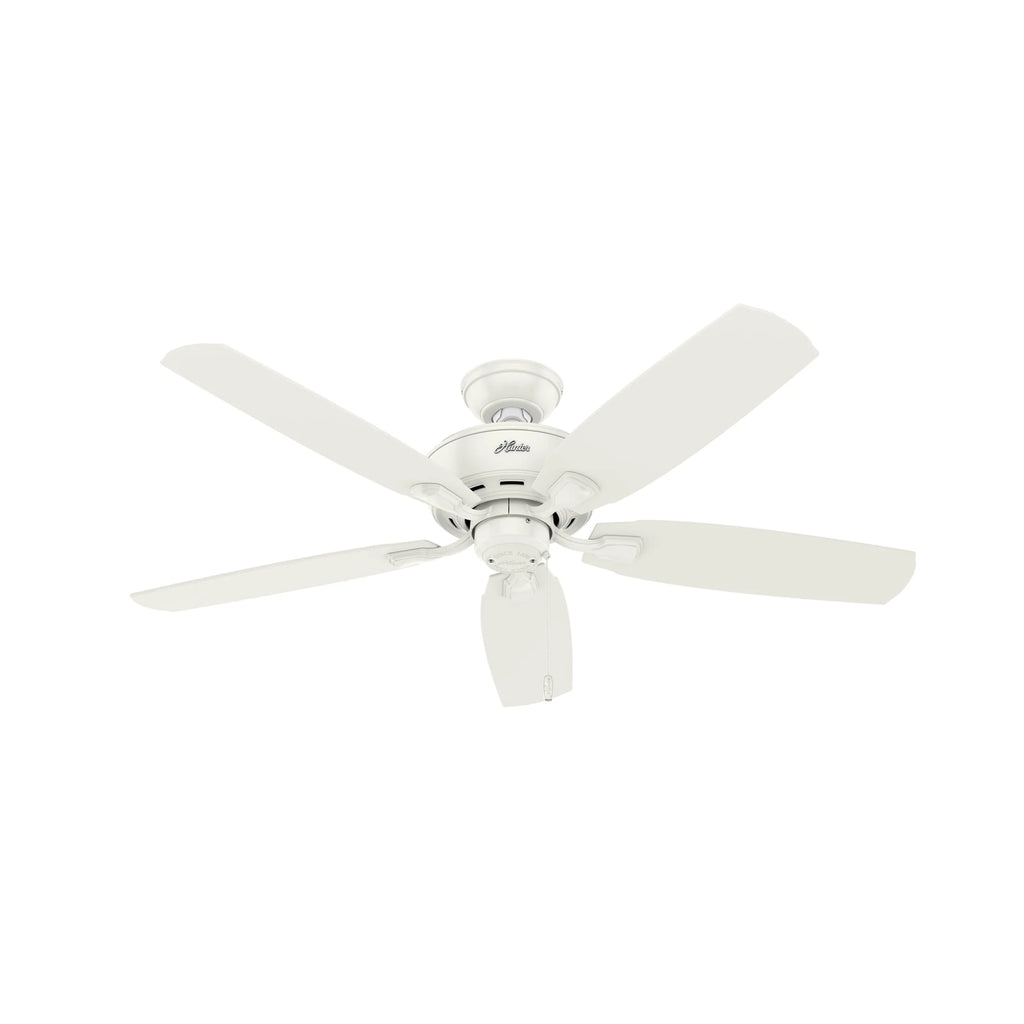 Hunter - Amberlin Indoor Ceiling Fan With Light, 52-inch, Brushed Nickel, Casual-style, 3-speed WhisperWind Motor, 53216, for Living Rooms, Bedrooms